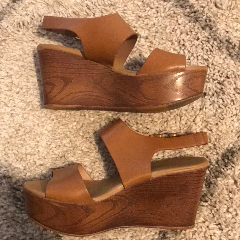 Brown Aldo platform wedges